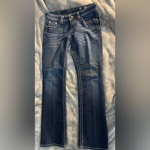 Miss Me Jeans Easy Boot JE5651e3x size 28 Dark Wash Low Rise